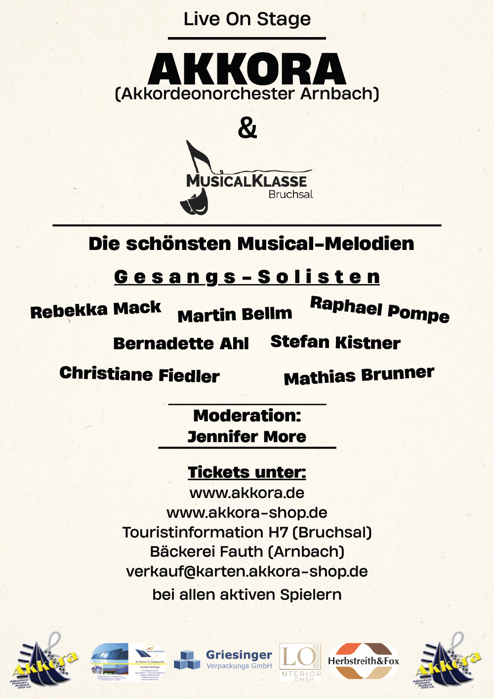 Akkora Musical 2025 Flyer Rückseite
