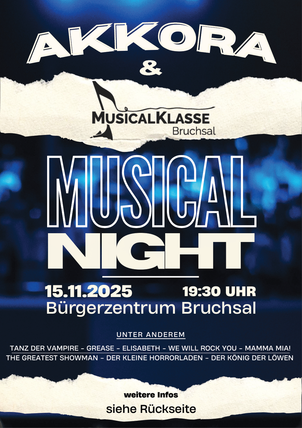Akkora Musical 2025 Flyer Vorderseite